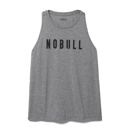 Women's Heather Gray NOBULL High-Neck Tank Top
