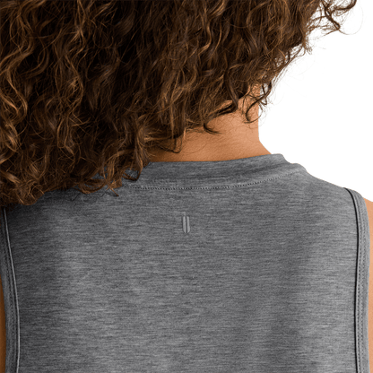 Women's Heather Grey NOBULL Muscle Tank Top