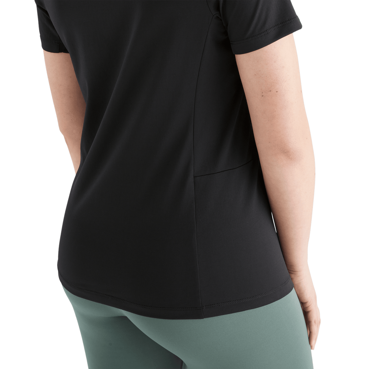Women's Black Deltapeak Micro Textured Tee