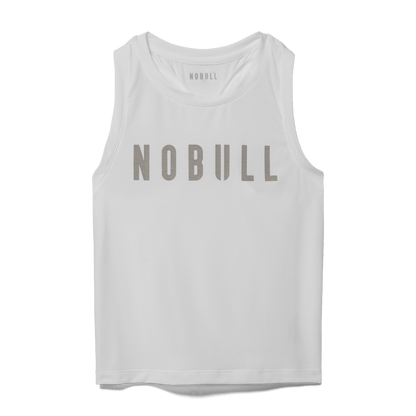 Women's White NOBULL Fitted Tank Top