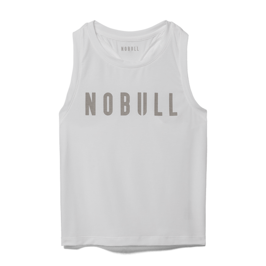 Women's White NOBULL Fitted Tank Top