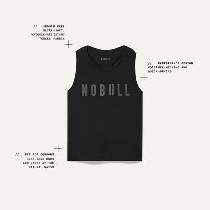 Women's White NOBULL Fitted Tank Top