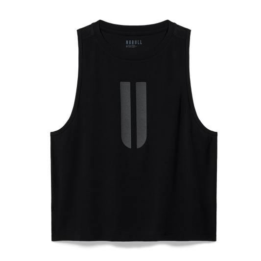 Women's Black U Muscle Tank Top