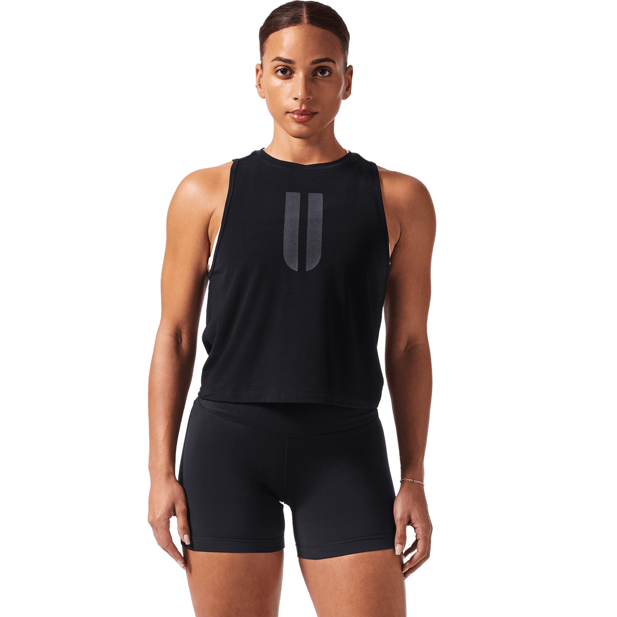 Women's Black U Muscle Tank Top