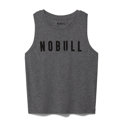 Women's Heather Gray NOBULL Fitted Tank Top