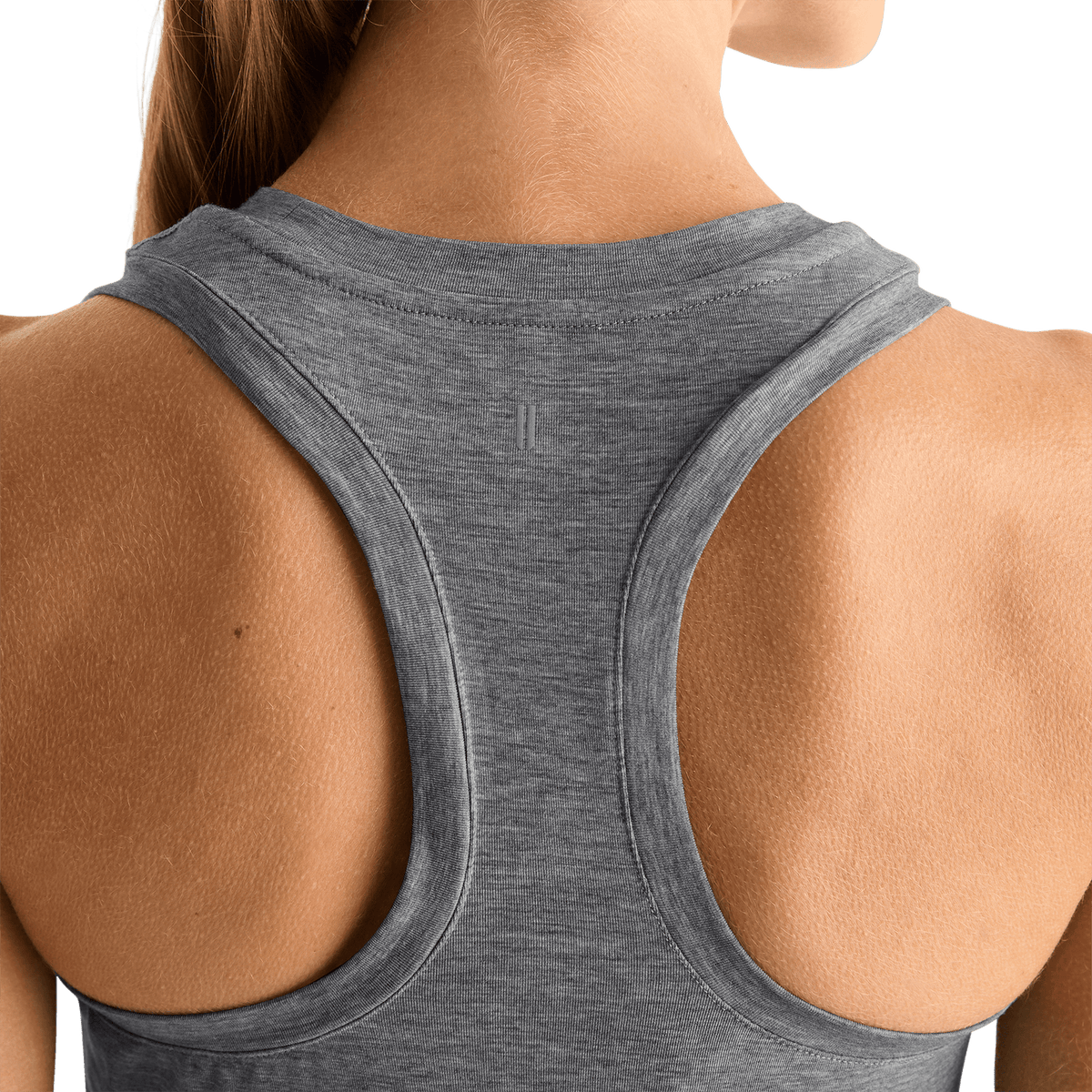 Women's Heather Gray NOBULL Fitted Tank Top