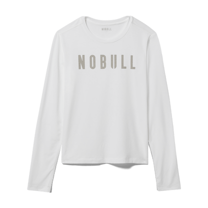Women's White NOBULL Long Sleeve Tee