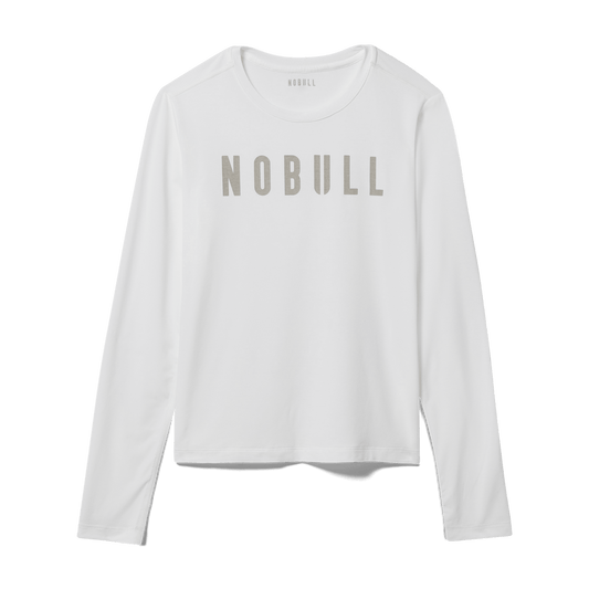 Women's White NOBULL Long Sleeve Tee