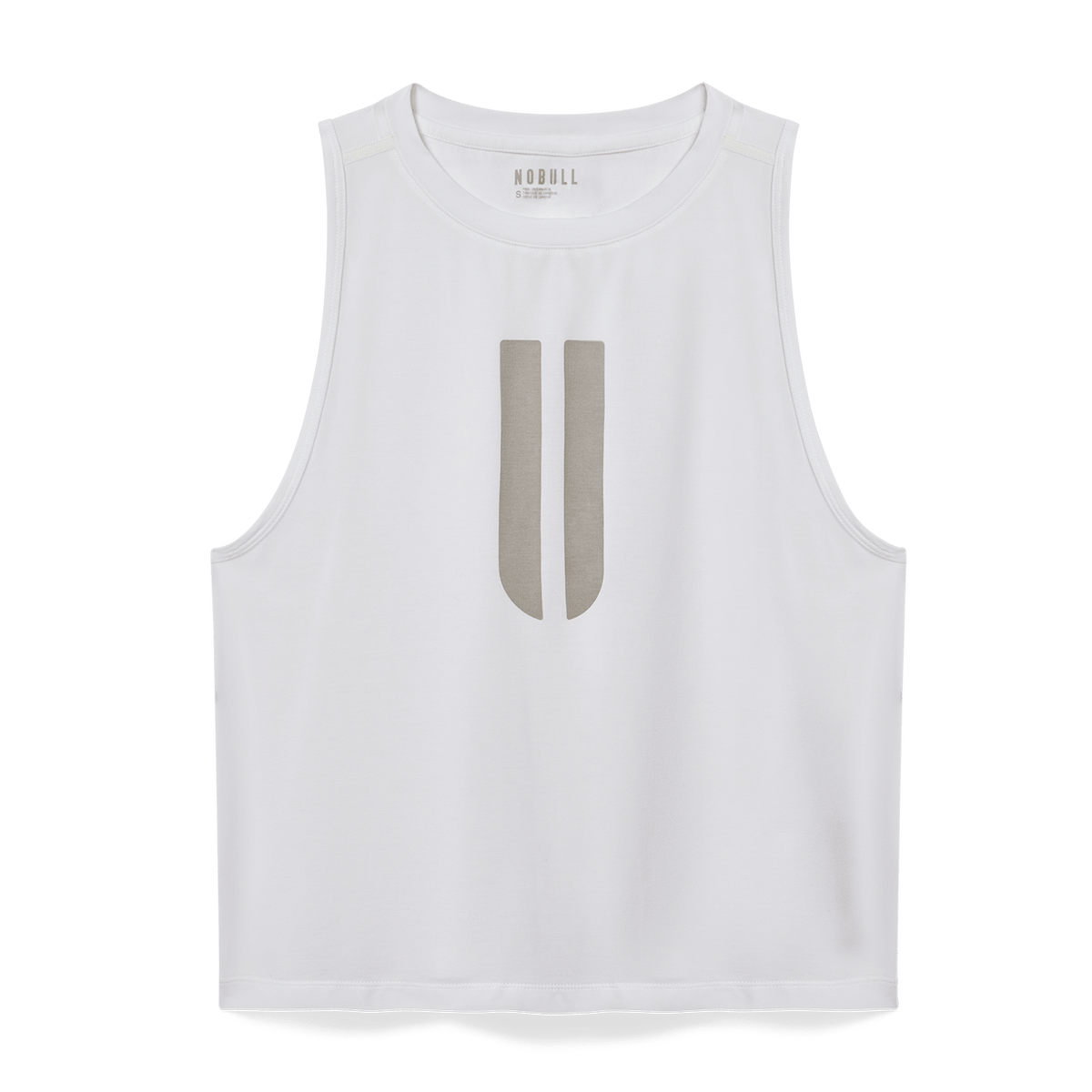 Women's White U Muscle Tank Top