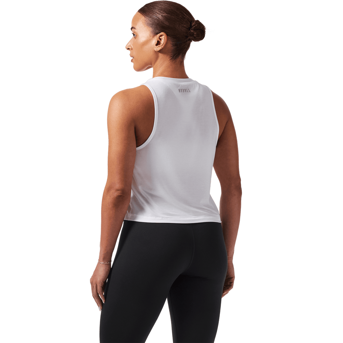 Women's White U Muscle Tank Top