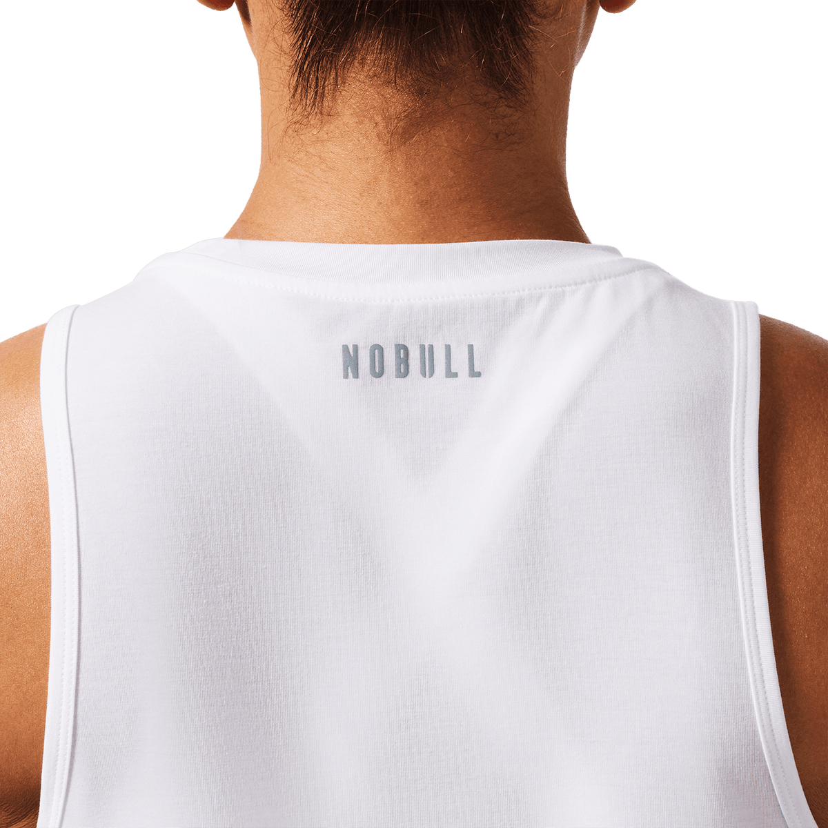 Women's White U Muscle Tank Top