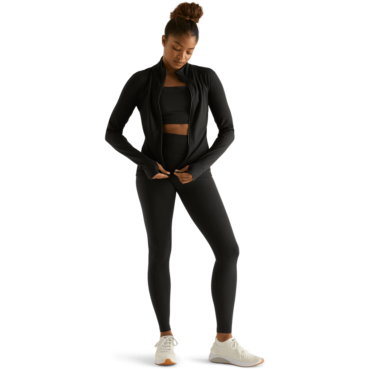 Women's Black 28" High-Rise Matte Leggings