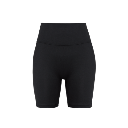Women's Black U High-Rise Matte Short 6"