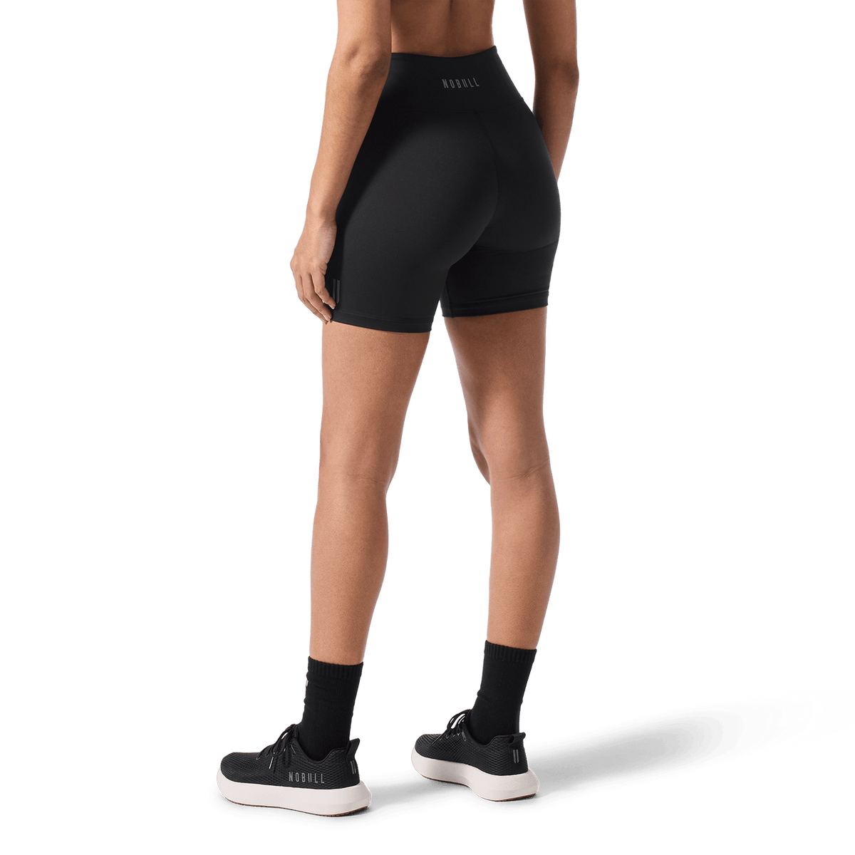 Women's Black U High-Rise Matte Short 6"