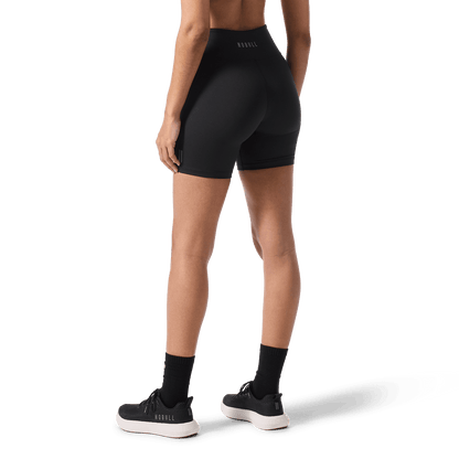Women's Black U High-Rise Matte Short 6"