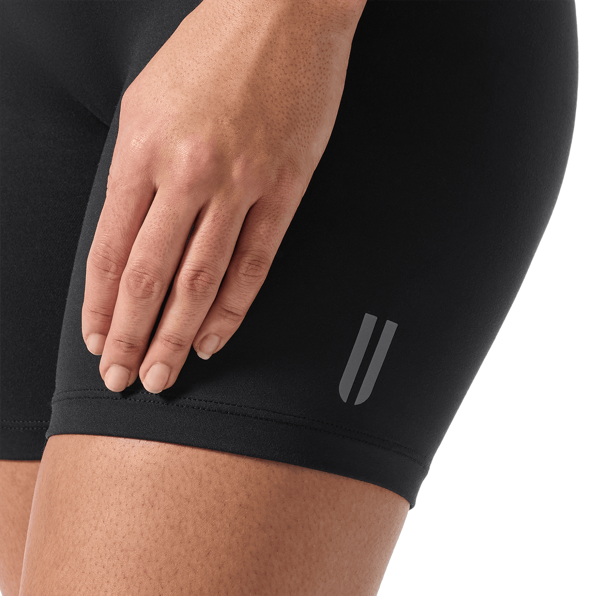 Women's Black U High-Rise Matte Short 6"