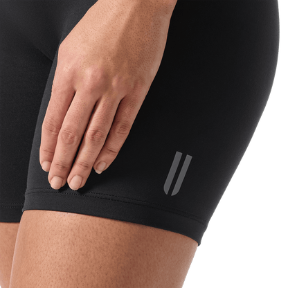 Women's Black U High-Rise Matte Short 6"