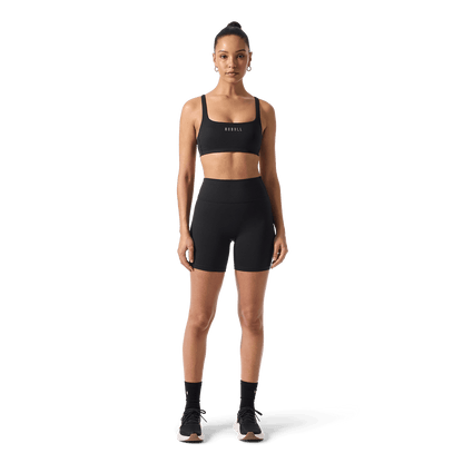 Women's Black U High-Rise Matte Short 6"