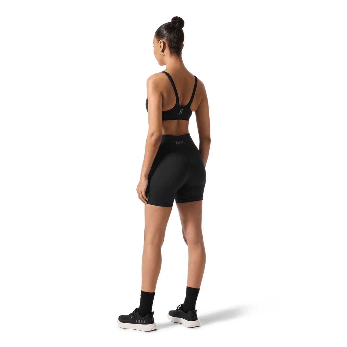 Women's Black U High-Rise Matte Short 6"