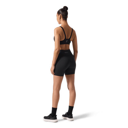 Women's Black U High-Rise Matte Short 6"