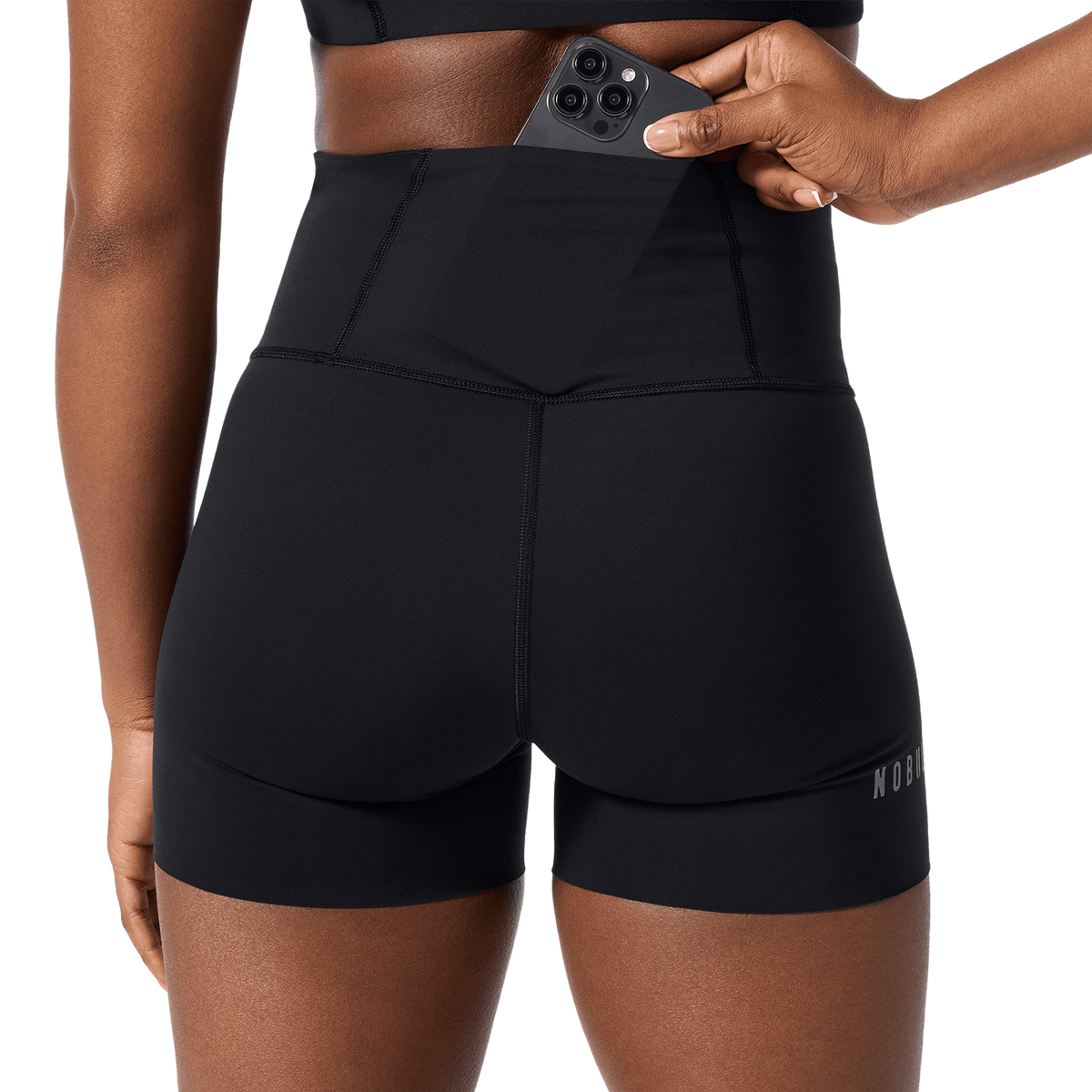 Women's Black High-Rise Drive Short 4"