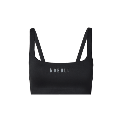Black NOBULL Matte Square Neck Sports Bra
