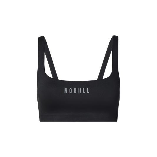 Black NOBULL Matte Square Neck Sports Bra