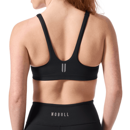 Black NOBULL Matte Square Neck Sports Bra