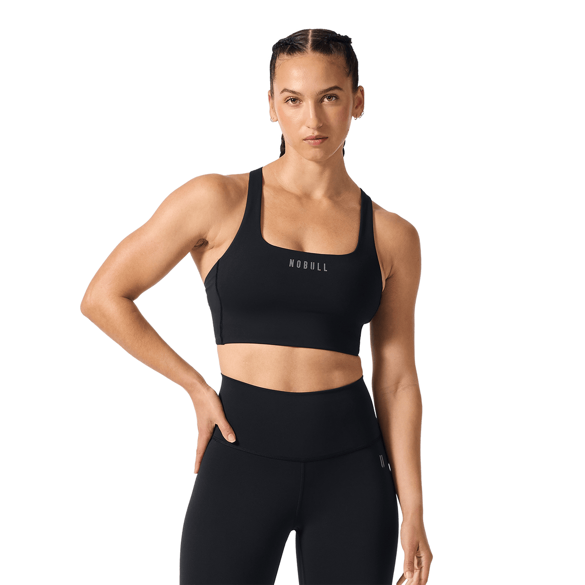 Black NOBULL Drive Longline Sports Bra