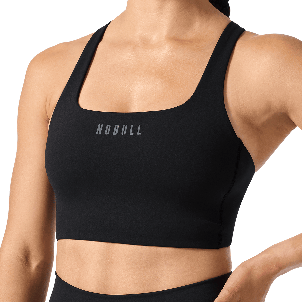 Black NOBULL Drive Longline Sports Bra