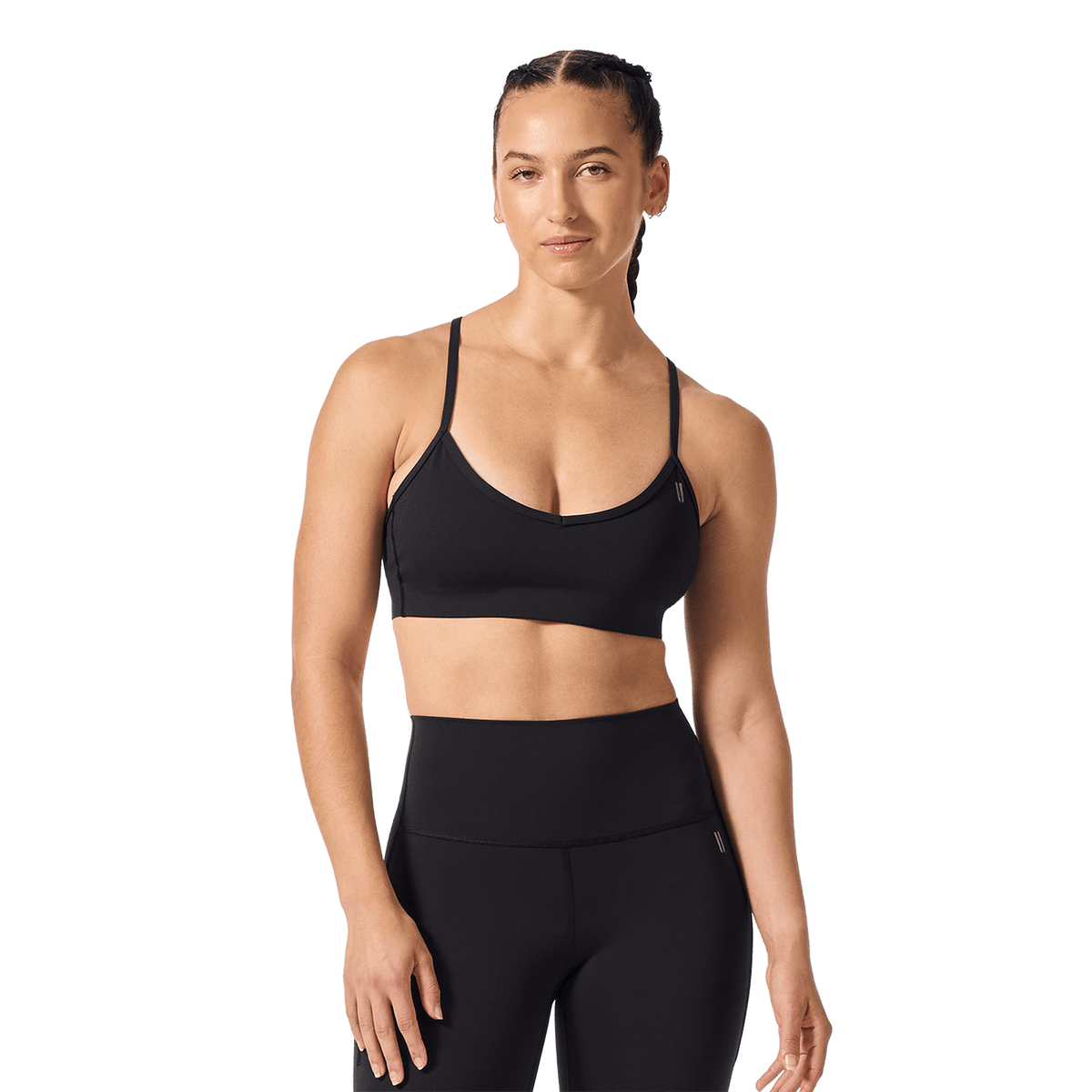 Black Drive Thin Strap Sports Bra