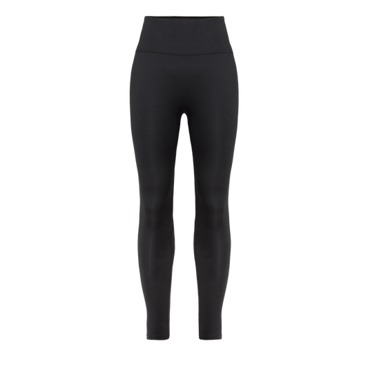 Women's Black U High-Rise Matte Tights 25"