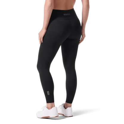 Women's Black U High-Rise Matte Tights 25"