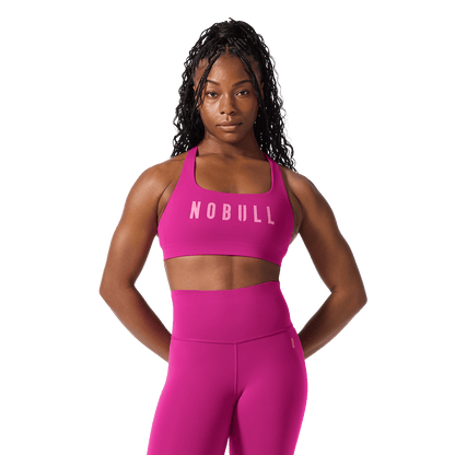 Vivid Fuchsia NOBULL Drive Racerback Sports Bra