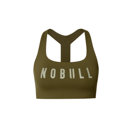 Tactical Green NOBULL Drive Racerback Sports Bra