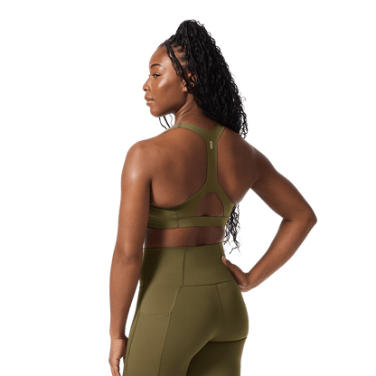 Tactical Green NOBULL Drive Racerback Sports Bra