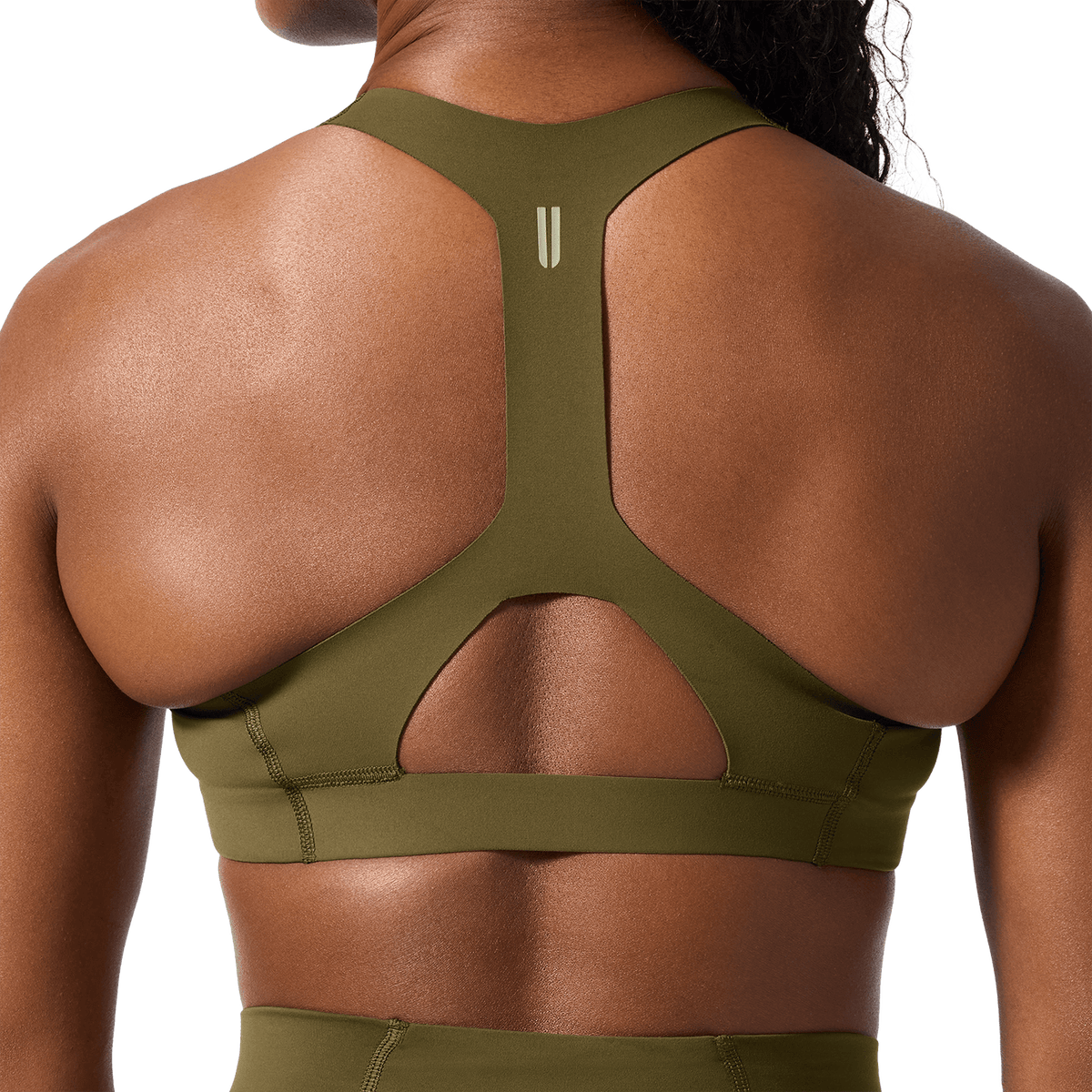 Tactical Green NOBULL Drive Racerback Sports Bra