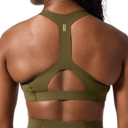 Tactical Green NOBULL Drive Racerback Sports Bra