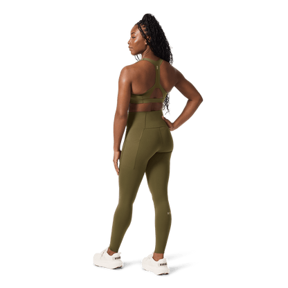 Tactical Green NOBULL Drive Racerback Sports Bra