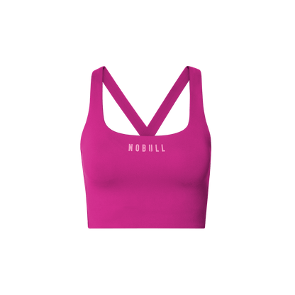 Vivid Fuchsia NOBULL Drive Longline Sports Bra
