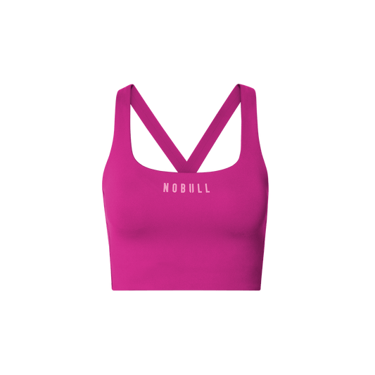 Vivid Fuchsia NOBULL Drive Longline Sports Bra