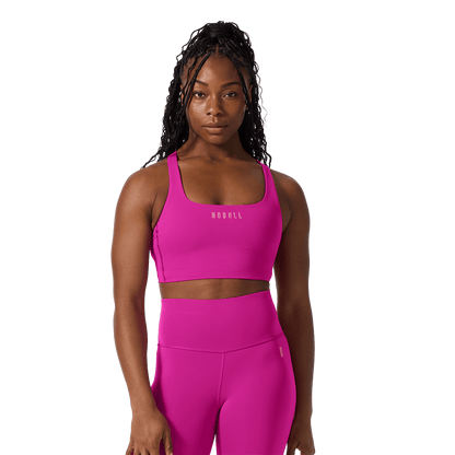 Vivid Fuchsia NOBULL Drive Longline Sports Bra
