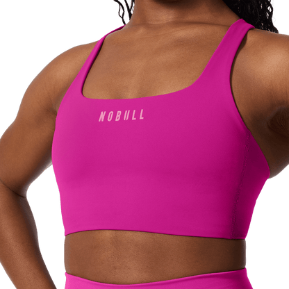 Vivid Fuchsia NOBULL Drive Longline Sports Bra