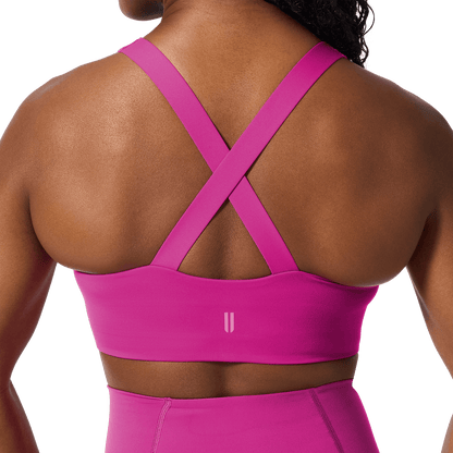 Vivid Fuchsia NOBULL Drive Longline Sports Bra