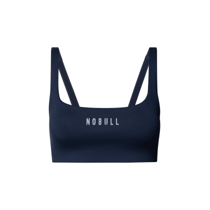 Night Navy NOBULL Matte Square Neck Sports Bra
