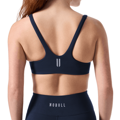 Night Navy NOBULL Matte Square Neck Sports Bra