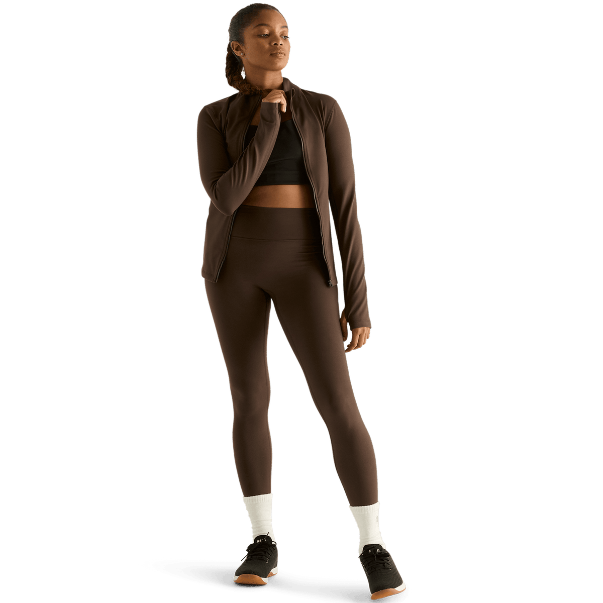 Women's Chocolate 25" High-Rise Matte Leggings