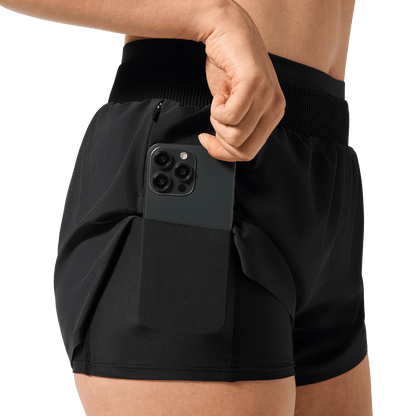 Women's Black Drive 2-in-1 Short 3"