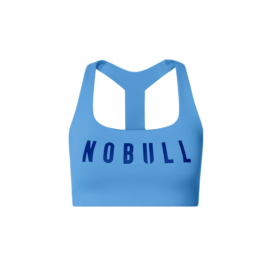 Light Blue NOBULL Drive Racerback Sports Bra