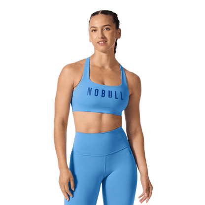 Light Blue NOBULL Drive Racerback Sports Bra
